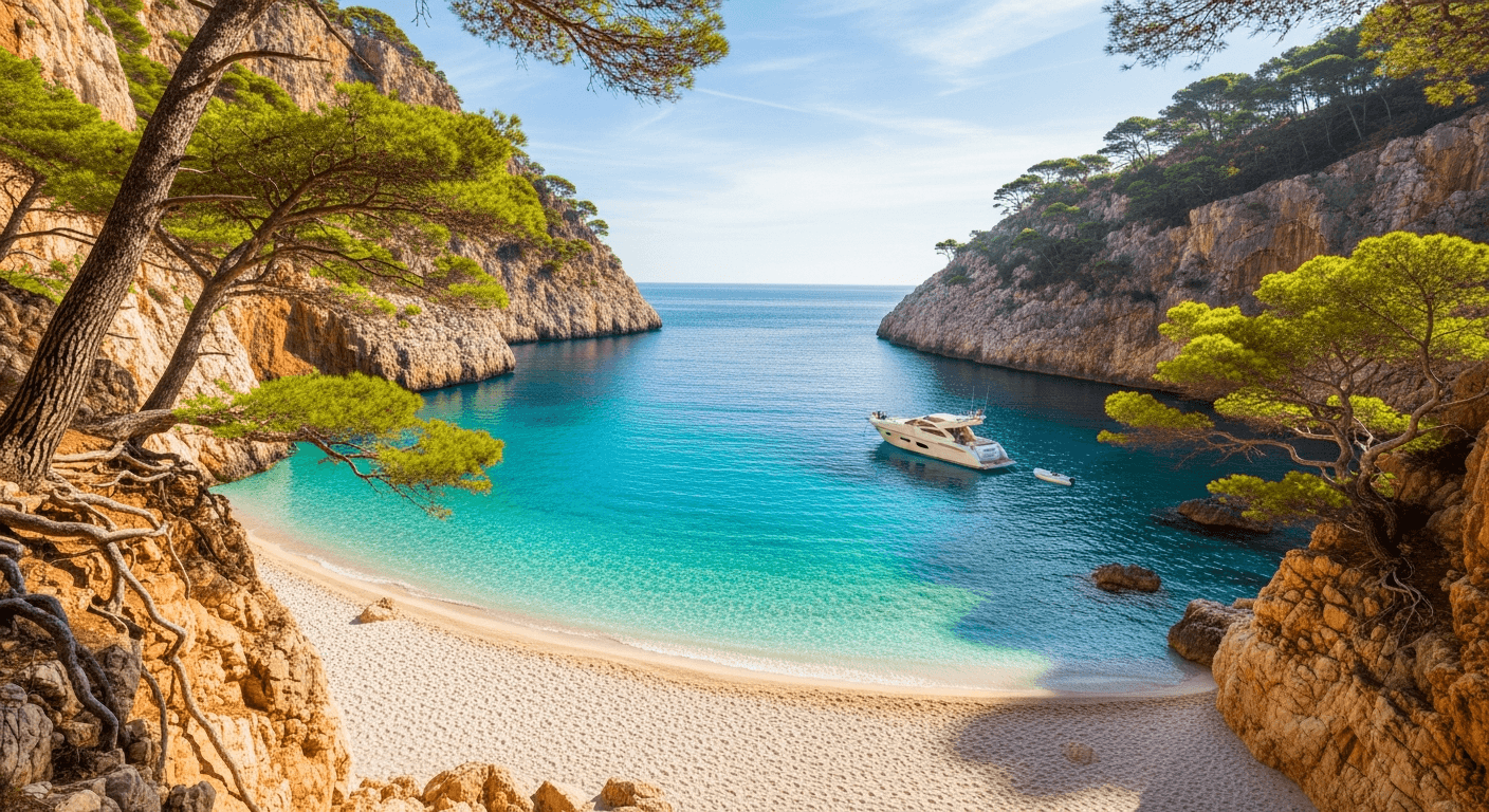 Secluded beach cove near Valencia