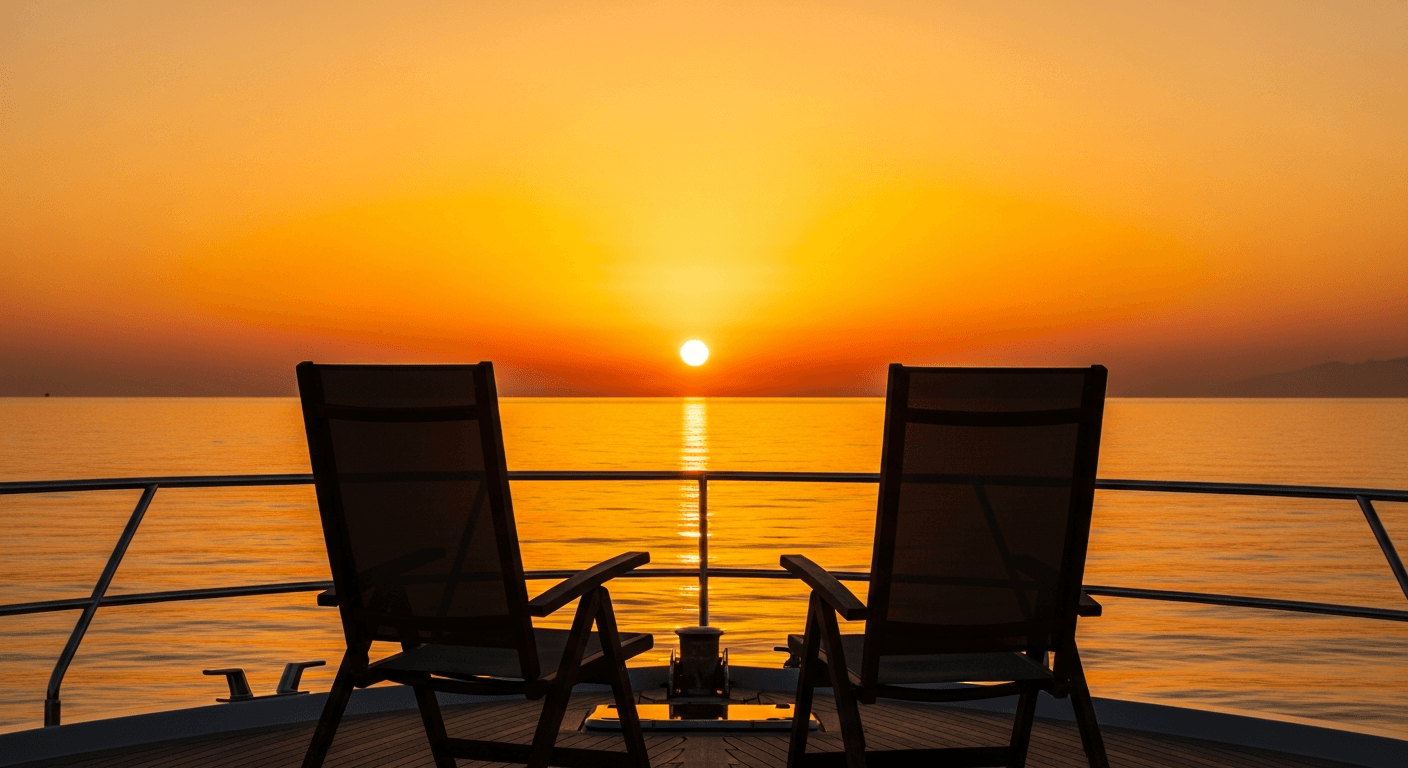 Couple enjoying a boat trip